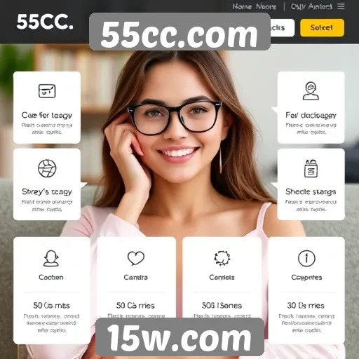 Exploração das funcionalidades do site 55cc.com